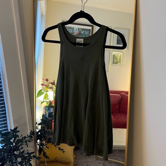 Free People Long Beach Tank - Olive - Picture 3 of 6